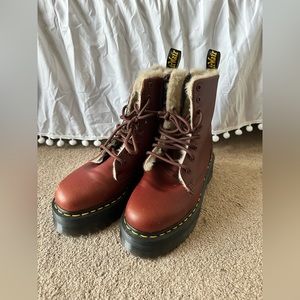 Size 7 Dr. Martens Jadon Abruzzo Faux Fur Lined Combat Boots